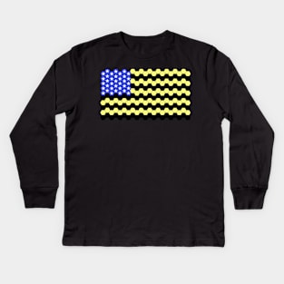 Beekeeping American Flag Kids Long Sleeve T-Shirt